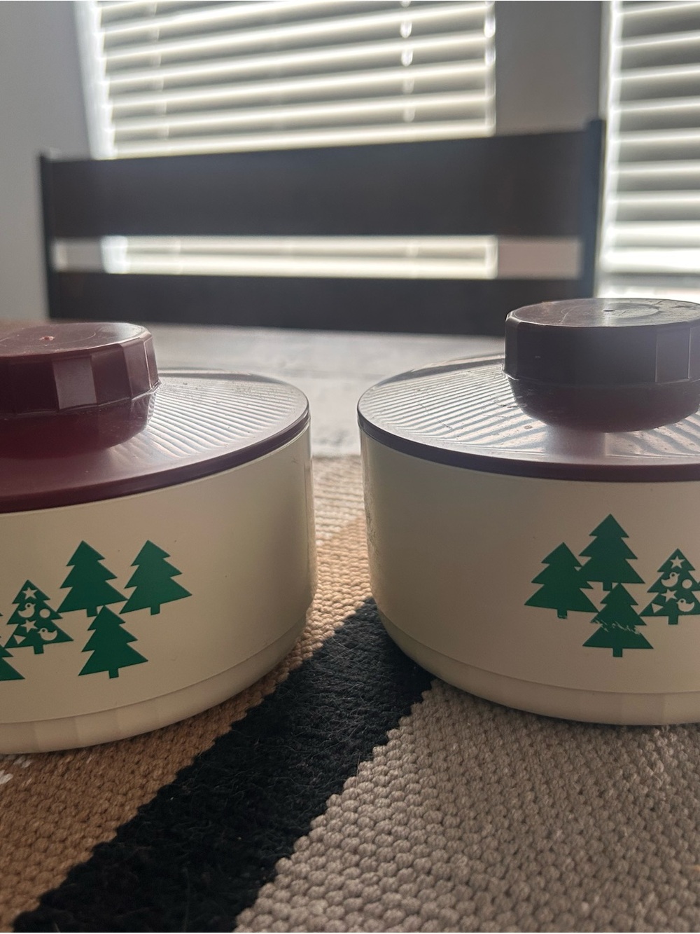 Vintage Tupperware Christmas Tree Canisters - set 2